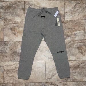 2022 Fear of God Essentials Sweatpants Dark Oatmeal Size XL